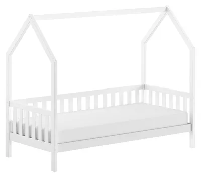 Produktbild von Hausbett >Cabane< in Kiefer weiß, Kiefer massiv - 208x169x98cm (BxHxT)