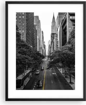 Produktbild von Gerahmtes Poster - Schwarzer Rahmen - Broadway New York - 40x50 cm - Wand Bild - Wanddeko - Wandbilder - Kunstposter - Wandposter - Bilderrahmen - Bilder - Kunstdruck - P2BPA40x50-5184