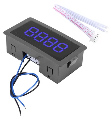 Digitalzähler 4-stellig 0-9999 DC 8-24V LED blau