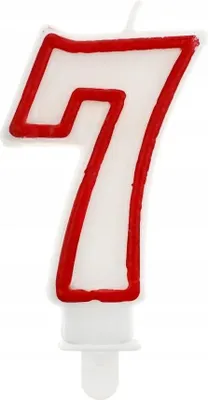 Obrázok produktu pre Narodeninová sviečka 7cm číslo "7"