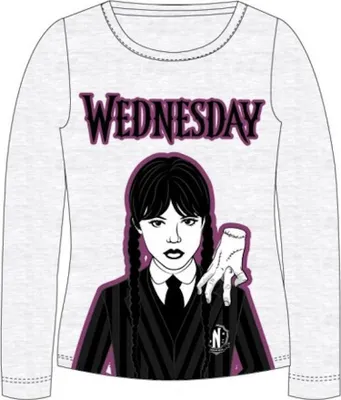 Produktbild von Wednesday Langarm-Shirt für Mädchen | Grau,146/152