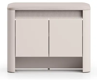 Image de Homebook Crupet - Armoire à chaussures 2 portes, couleur taupe, 68 cm