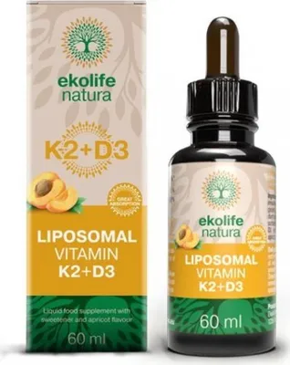 Immagine prodotto di Vitamina K2 + D3 liposomiale 60ml (Vitamina K2 + D3 liposomiale)