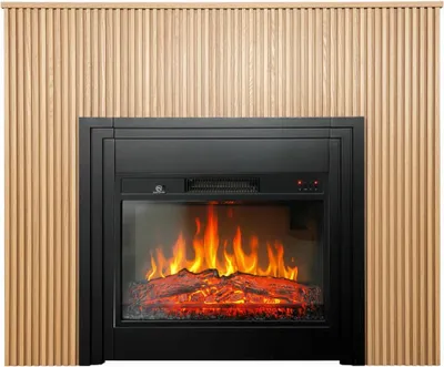 Obrázok produktu pre CHEMIN'ARTE - Ambra Elektrický krb stojaci na podlahe - LED efekt plameňa - 119x25x94cm - ohrievač 2000W termostat - diaľkové ovládanie