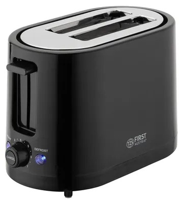 Doppelschlitz-Toaster 2 Scheiben 750 W 7 Stufen schwarz