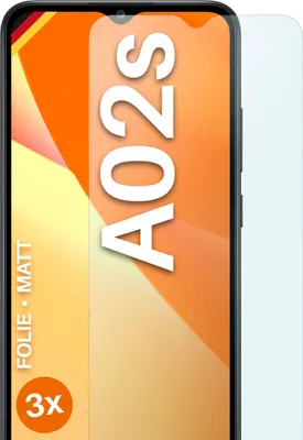 Produktbild von moex® 3x Schutzfolie kompatibel mit Samsung Galaxy A02s - Displayschutzfolie Anti Reflex Folie, Matt
