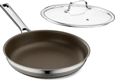 Produktbild von Innerwell Keramik Bratpfanne 28 cm Antihaft Induktion Deckel Tri-ply Edelstahl