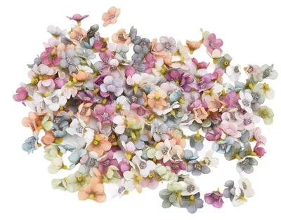 Produktbild von 200 Stück Hochzeitstuch, kleiner Blumenkopf, 2,5 cm, DIY-Simulationsblumen für Geburtstag, Taufe
