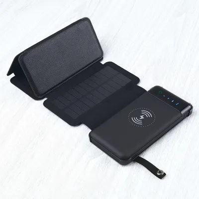 Produktbild von Beafon PBSOL-10K-3P, 10000 mAh, Kabelloses Aufladen, Schwarz