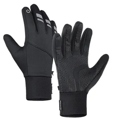 Produktbild von Winterhandschuhe Herren Damen Thermo Winddicht Touchscreen S Schwarz M