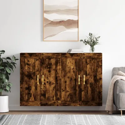 Produktbild von vidaXL Wandschränke 2 Stk. Räuchereiche Holzwerkstoff