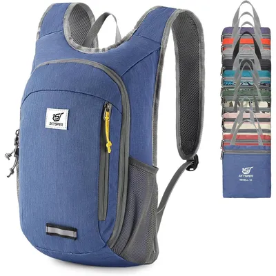 Immagine prodotto di Zaino pieghevole da 10 litri, ultraleggero, impermeabile, ideale per escursioni, colore blu reale
