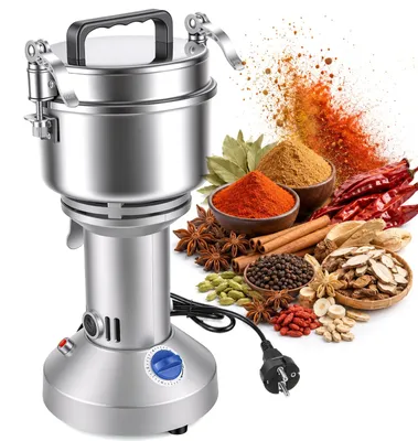 Elektrische Getreidemühle 1200 W, 750 g, Edelstahl, Überlastschutz