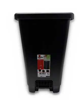 Productafbeelding van Sundis Vuilnisbak 30 liter, rechthoekig, met pedaal, zwart