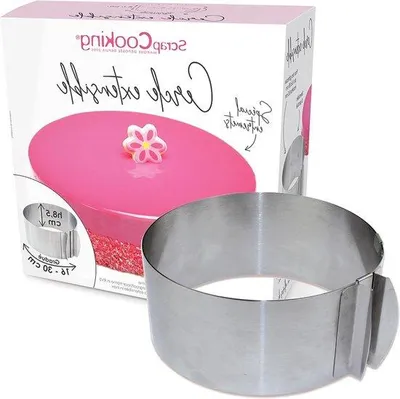 Immagine prodotto di Anello per torte in acciaio inossidabile, 16-30 pollici, altezza 85 cm, argento