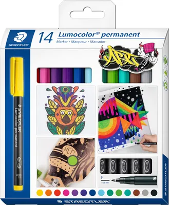 Produktbild von STAEDTLER Lumocolor Permanent-Marker 318F 14er Kartonetui