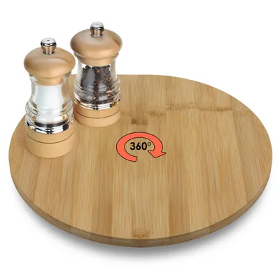 Produktbild von Bambus Drehteller Ø 35 cm - Käse Servier Platte drehbar