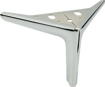 Zdjęcie produktu dla Elegancka metalowa noga meblowa, srebrny chrom, wysokość 12 cm, z odporną na zarysowania podstawą - nowoczesny design do stylowych wnętrz.
