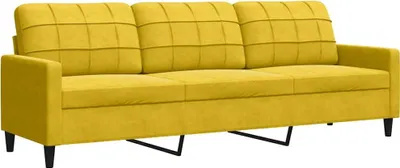 Produktbild von vidaXL 3-Sitzer-Sofa Gelb 210 cm Samt