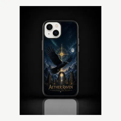 Imagen del producto de Funda para iPhone 14, carcasa protectora con diseño de cuervo – LUNØIR ©