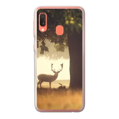 Produktbild von MuchoWow® Handyhülle Schutzhülle Hülle für Samsung Galaxy A20e Hirsche - Bäume - Wald Silikon Softcase Handy Hülle - Abdeckung
