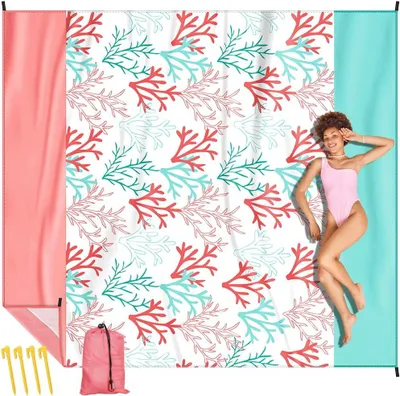 Produktbild von Stranddecke 310 x 280 cm, für Strand, sandfrei, wasserdicht, 210D-Nylon, 6-8 Personen