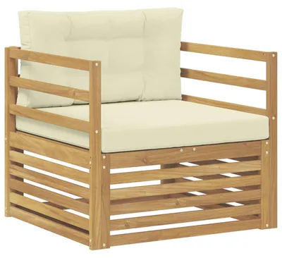 Zdjęcie produktu dla Sofa ogrodowa vidaXL w kolorze białym i kremowym