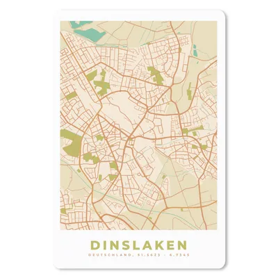 Produktbild von MuchoWow® Mauspad Mousepad Stadtplan - Dinslaken - Stadtplan - Vintage 40x60 cm - Mousepads - Maus Mat - Pad - Mausunterlage - Schreibtisch Accesoire