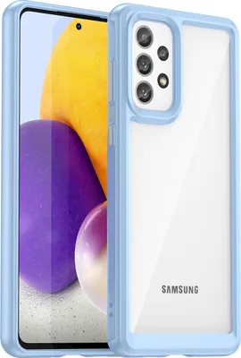 Produktbild von Galaxy A73 5G Hülle, Klar Rückseite Stoßfeste TPU Silikon Bumper Schutzhülle für Samsung Galaxy A73 5G Blau