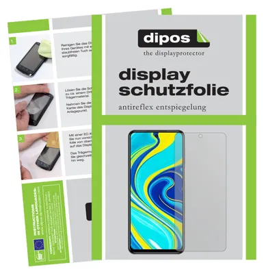 A collage of product packaging and instructions for a screen protector, with a product image.