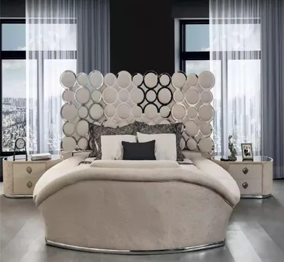 Obrázek produktu pro Designová postel textilní postele Ložnice manželská postel 180x200cm rám postele