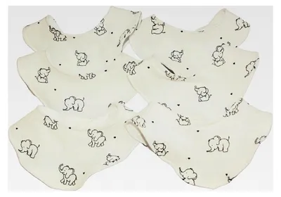 Produktbild von Musselinhalstuch Baby - XS-Größe verstellbar, Dreieckstuch, Lätzchen (Motiv - Tiere) - 6 Stück
