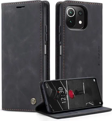 Obrázek produktu pro CaseMe Xiaomi 11 Lite 5G/4G/5G NE pouzdro na mobilní telefon černé magnetické pouzdro s ochrannou funkcí stojánku