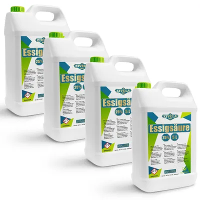Produktbild von 20 Liter Essigsäure 25%  für Haushaltsgebrauch