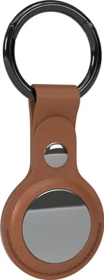 Produktbild von EAZY CASE Schutzhülle Anhänger kompatibel mit AirTag, Kunstleder Hülle zur Aufbewahrung von Airtags mit Schlüsselanhänger,Kratzfest, Schlüsselanhänger, Stoßfest, Braun