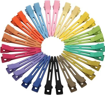 Produktbild von Famanu Haarclips 30 Stück - Bunte Pin Curl Clips für Haarstyling in 15 Farben