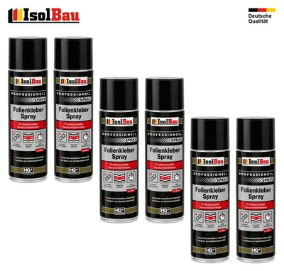Isolbau Folienkleber-Spray 6 x 500 ml Baukontaktkleber Dampfsperrfolie Sprühkleber