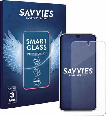 Produktbild von 3x Savvies Schutzglas Folie für Samsung Galaxy A54 5G (case-friendly) 9H Panzer Schutzfolie Glas Displayschutz klar transparent