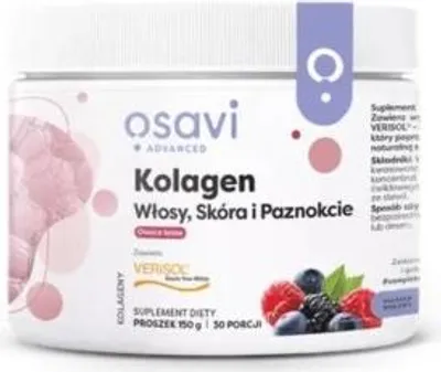 Productafbeelding van Osavi Kollageenpoeder voor haar, huid en nagels, 150 gram, smaak: bosvruchten