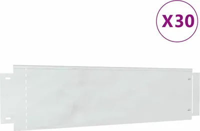 Produktbild von vidaXL Rasenkanten 30 pcs Silber 100 x 25 x 0,07 cm Verzinkter Stahl