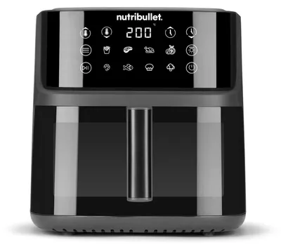 Produktbild von NutriBullet CrispLite Vision, Heißluftfritteuse, 8 l, 80 °C, 200 °C, Einzelbild, Schwarz