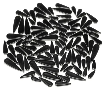Keramik-Mosaiksteine, tropfenförmig, 500 g, schwarz, 200–250 Stück