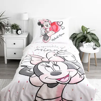 Produktbild von Disney Minnie Mouse Bettwäsche – Kuscheliges Baumwoll-Set 140x200 cm & 70x90 cm