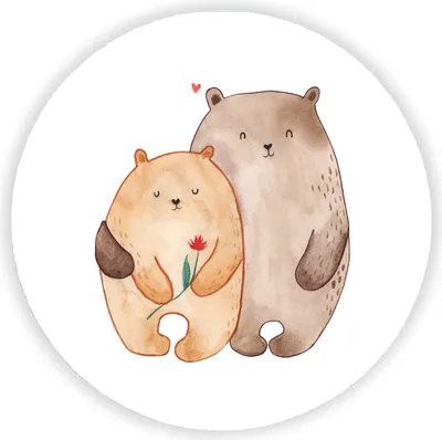 Produktbild von Mr. & Mrs. Panda magnet Bären Liebe - Weiß - Geschenk, küchenmagnet, Freundin, Bär, Kühlschrankmagnet, Verknallt, pinnwand, Hochzeitstag, Kuscheln, für pinwand, Blume