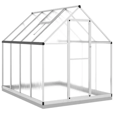 Produktbild von Gewächshaus mit Fundamentrahmen Silber 224x169x202cm Aluminimum
