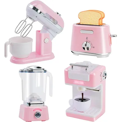 Produktbild von Kinderküchen-Spielset mit Kaffeemaschine, Mixer und Toaster, Licht- und Soundeffekte,ideales Geschenk für Mädchen zu Geburtstag oder Weihnachten