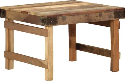 Zdjęcie produktu dla Stolik Kawowy 55X60X40 Cm Z Litego Drewna Z Odzysku Lumarko!