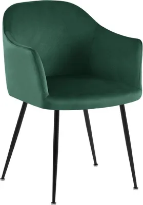 Obrázek produktu pro Jídelní židle - sametové křeslo - vysoký komfort sezení, nadčasový design | Barva: tmavě zelená
