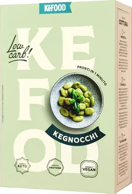 Produktbild von Kefood - Kegnocchi Gnocchi Keto mit Spinat - mit Konjak und Bambusfaser - 4 g Kohlenhydrate - glutenfrei und vegan - 250 g