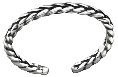 Produktbild von Zehenring Zehring schmal geflochen 925 Silber